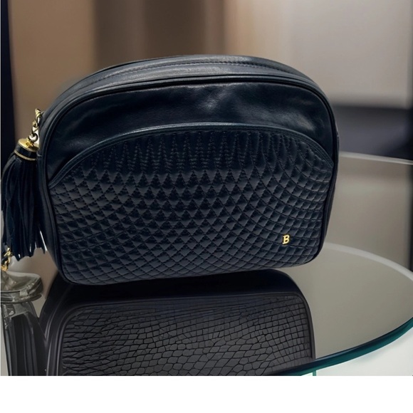 Bally Handbags - Vintage Navy Bally Quilted Crossbody Bag